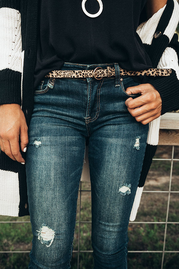 Sipping In The City Belt in Brown