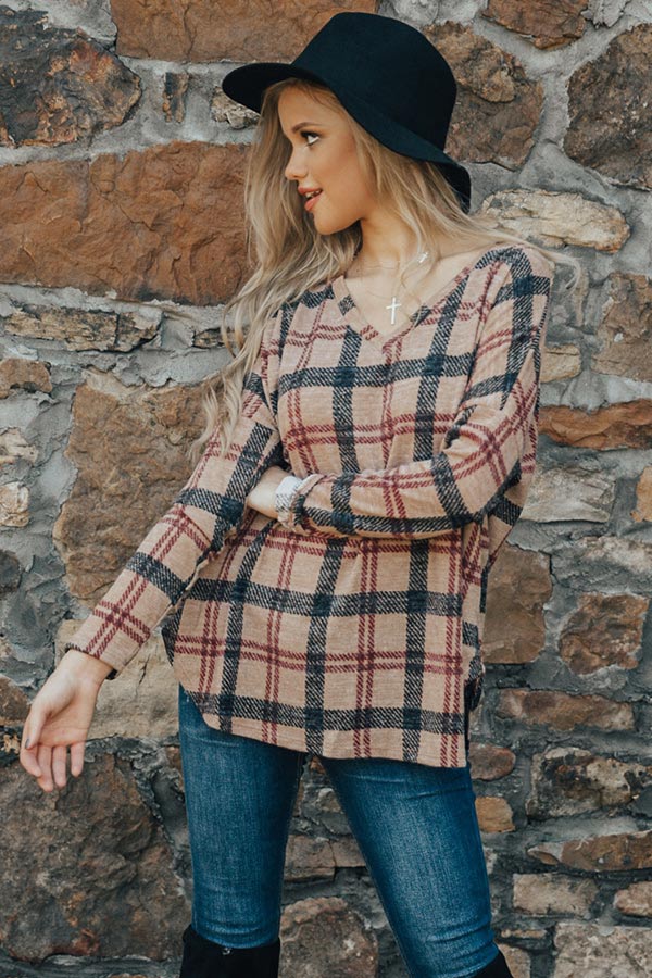 Aspen Cabin Shift Top in Mocha