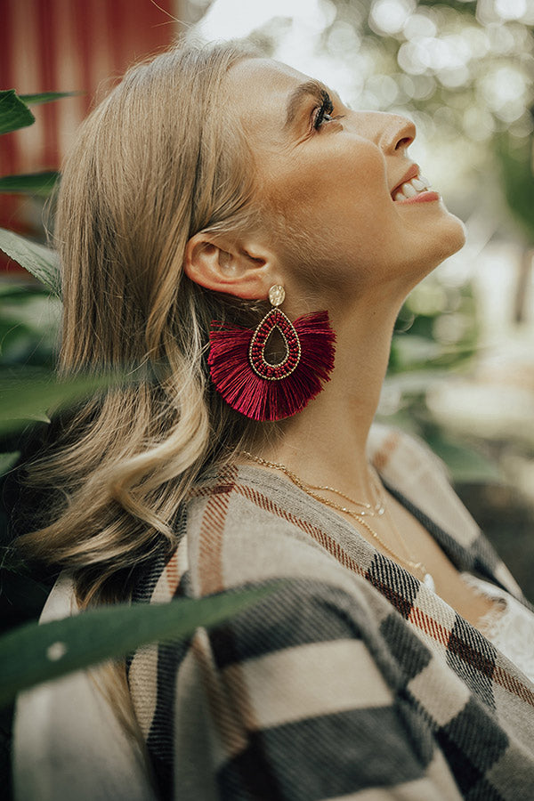 Stargazing Earrings In Wine