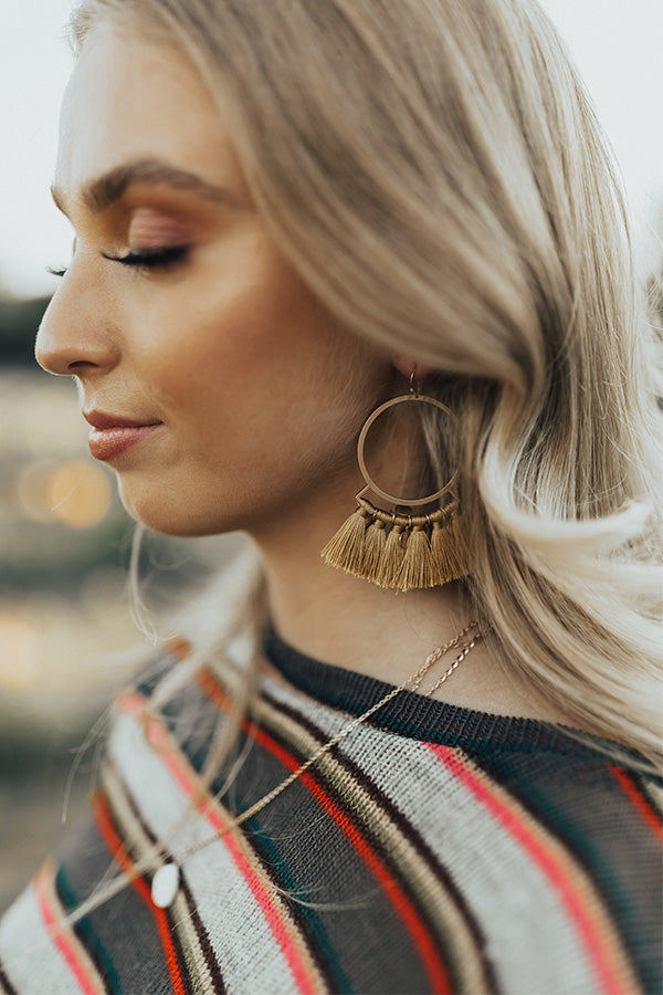 VIP Room Earrings In Mustard