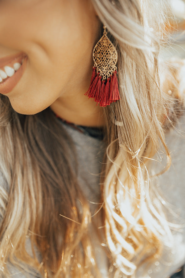 Glam Squad Earrings In Wine
