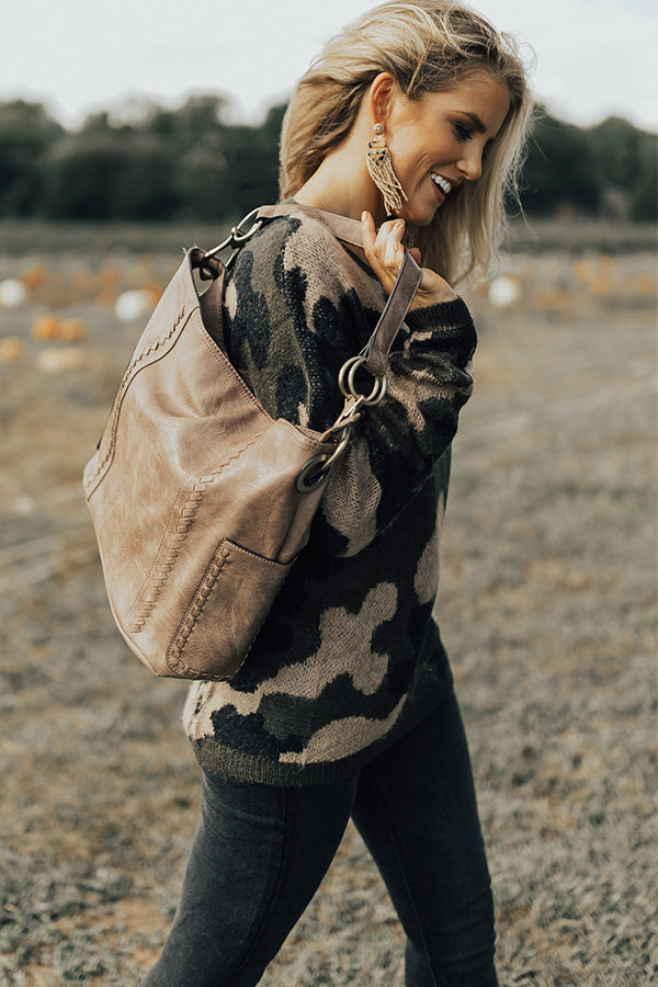 French Riviera Tote In Warm Taupe