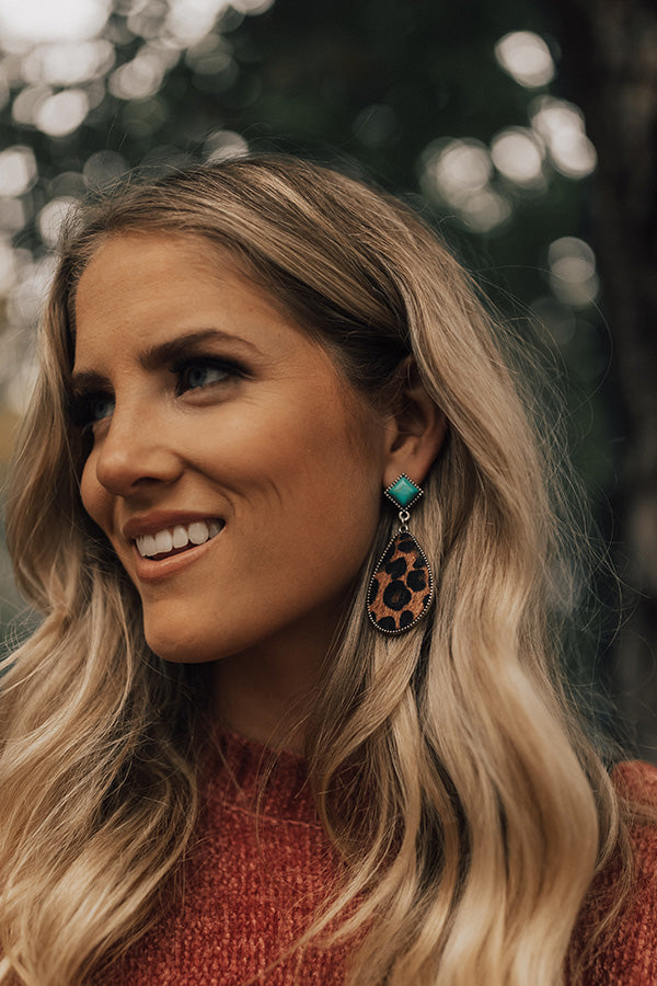 Central Park Views Leopard Earrings
