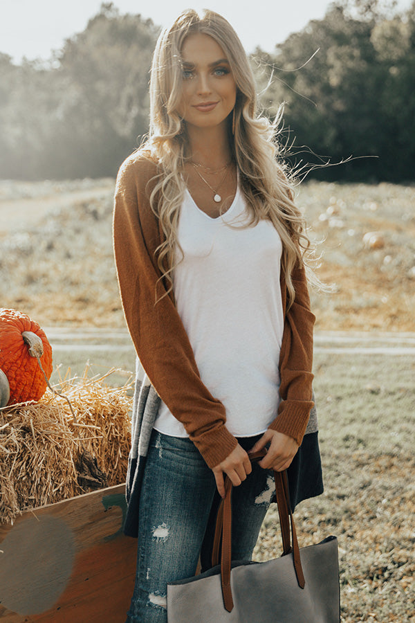 Winter Weather Color Block Cardigan Image - 1