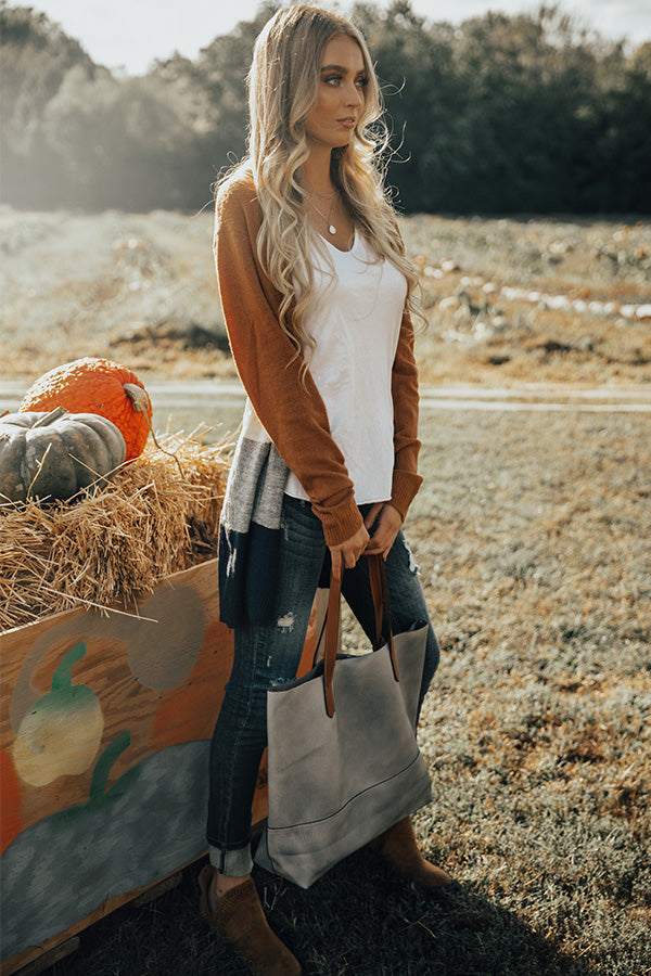 Winter Weather Color Block Cardigan Image - 1