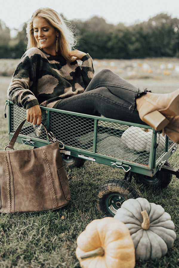 Under Cover Cozy Camo Shift Sweater