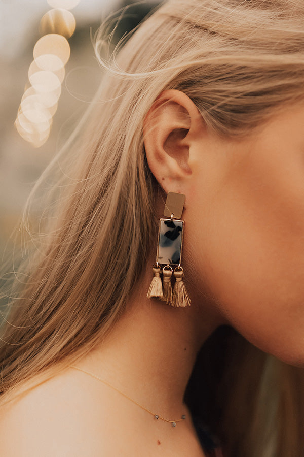 Find Me On The Catwalk Earrings In Taupe