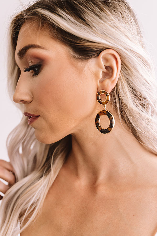 Backstage Pass Earrings In Tortoiseshell