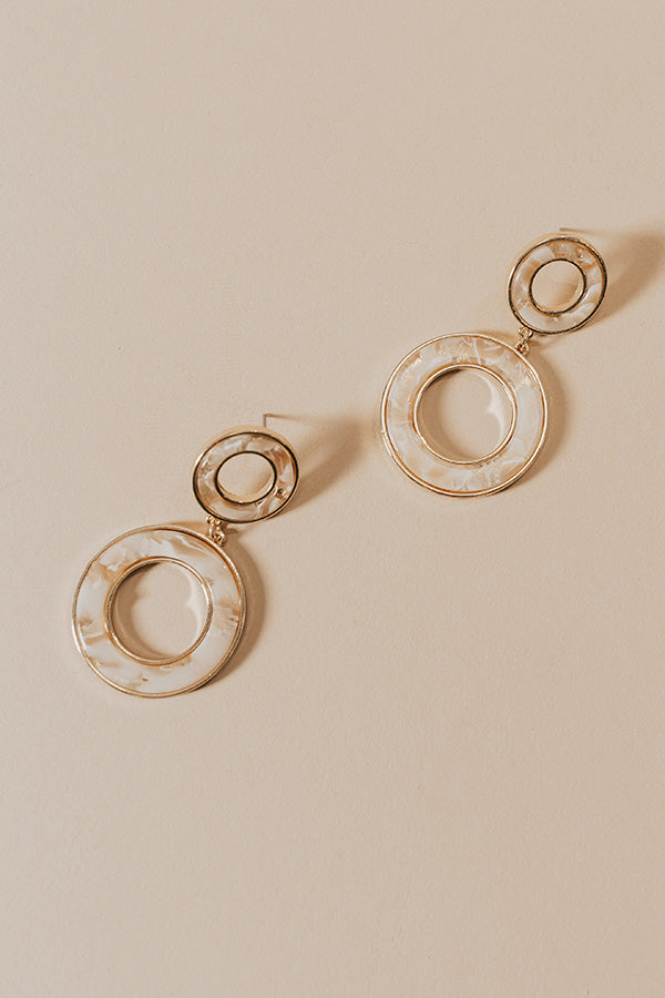 Backstage Pass Earrings In Cream Image - 1