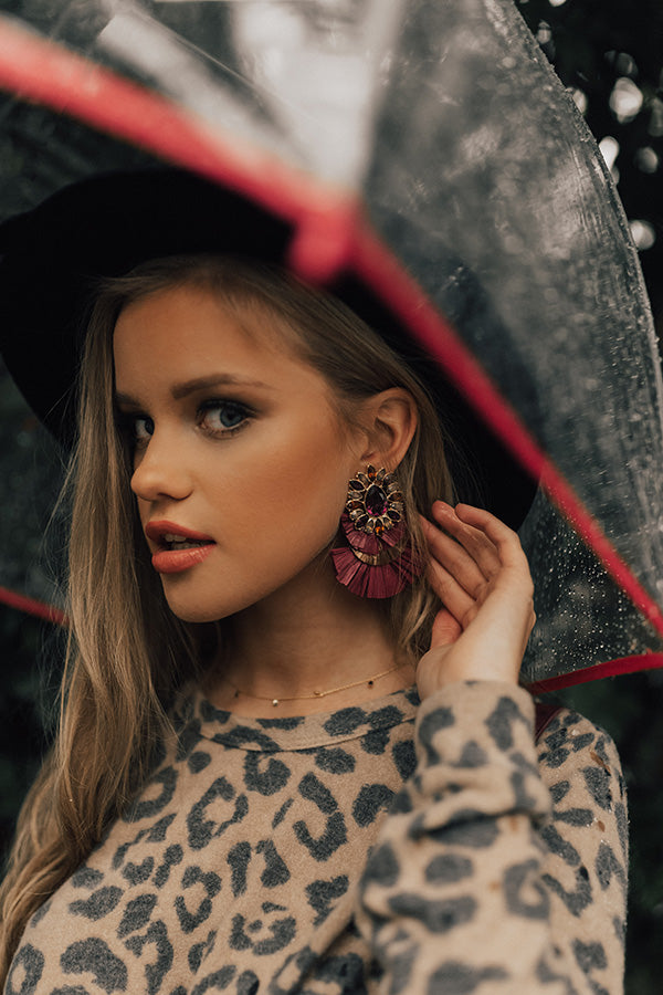 Let's Celebrate Earrings in Wine