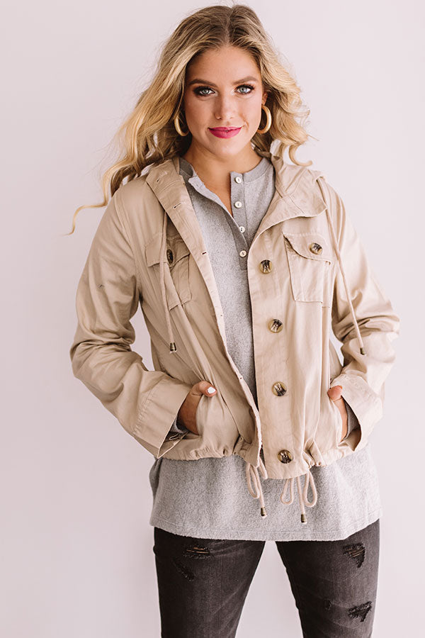 Cider Style Lightweight Jacket In Light Khaki