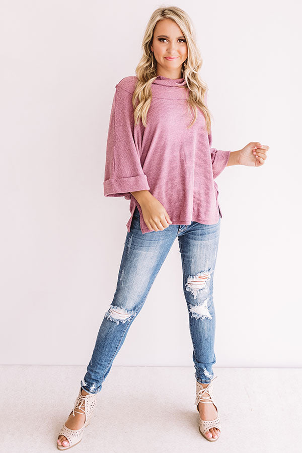 Girls Night Shift Top in Vineyard Grape