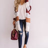 Bundled Up In Brooklyn Color Block Cardigan In Grey Image - 1