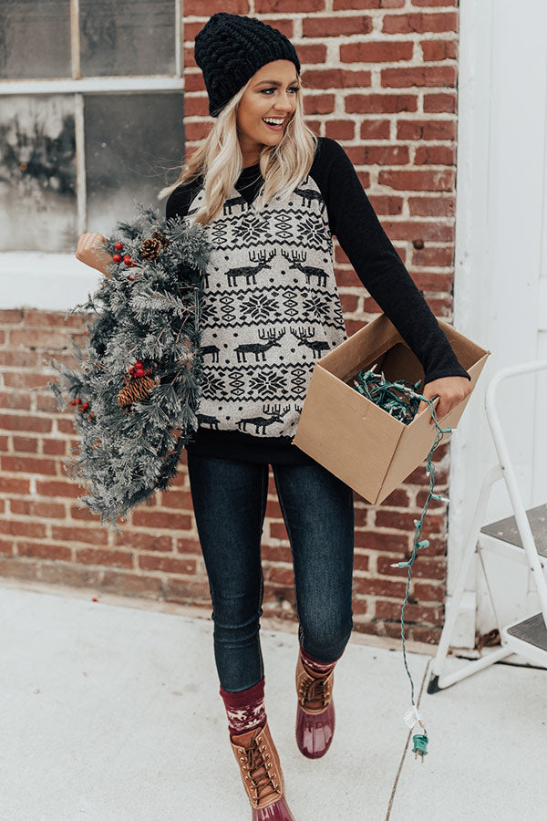 Dreaming Of Snow Shift Sweater