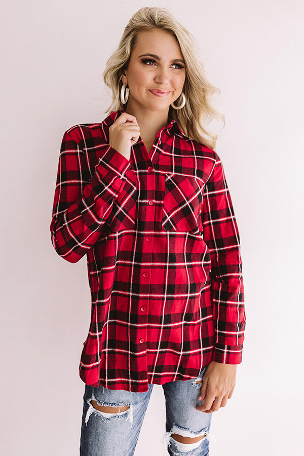 Fireside Date Night Plaid Tunic