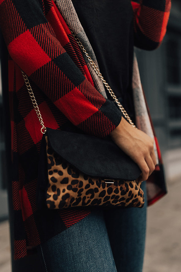 Vegas Vibes Leopard Clutch in Tan
