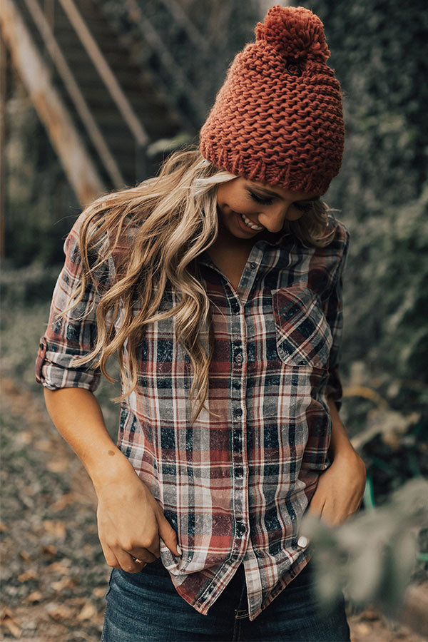 Dreaming Of Denver Plaid Top