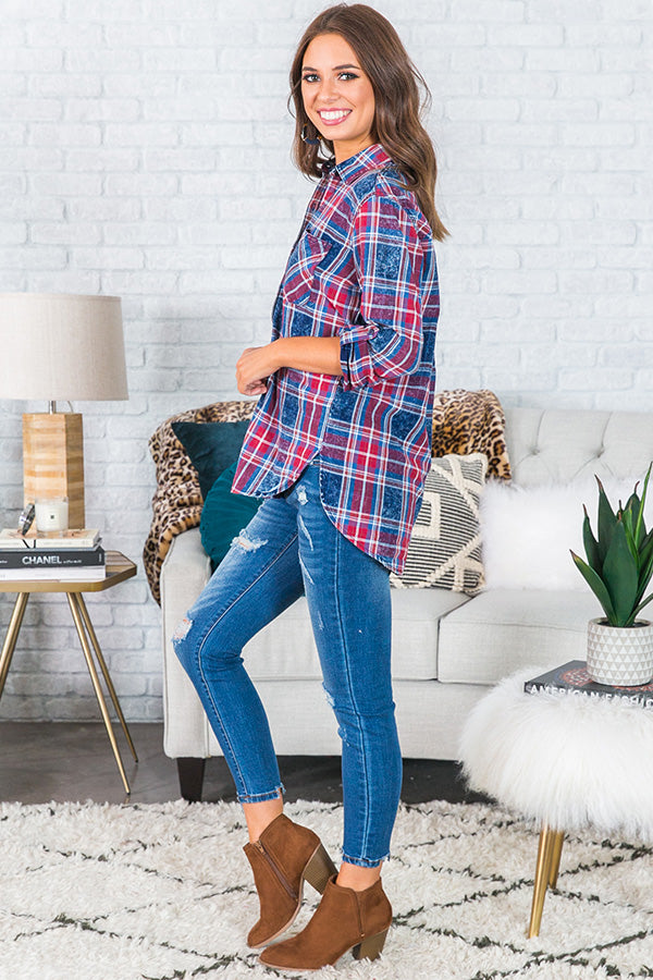 Lodge Vibes Plaid Top