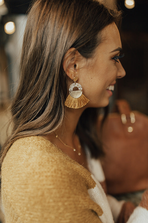 Fringe Factor Tassel Earrings in Honey