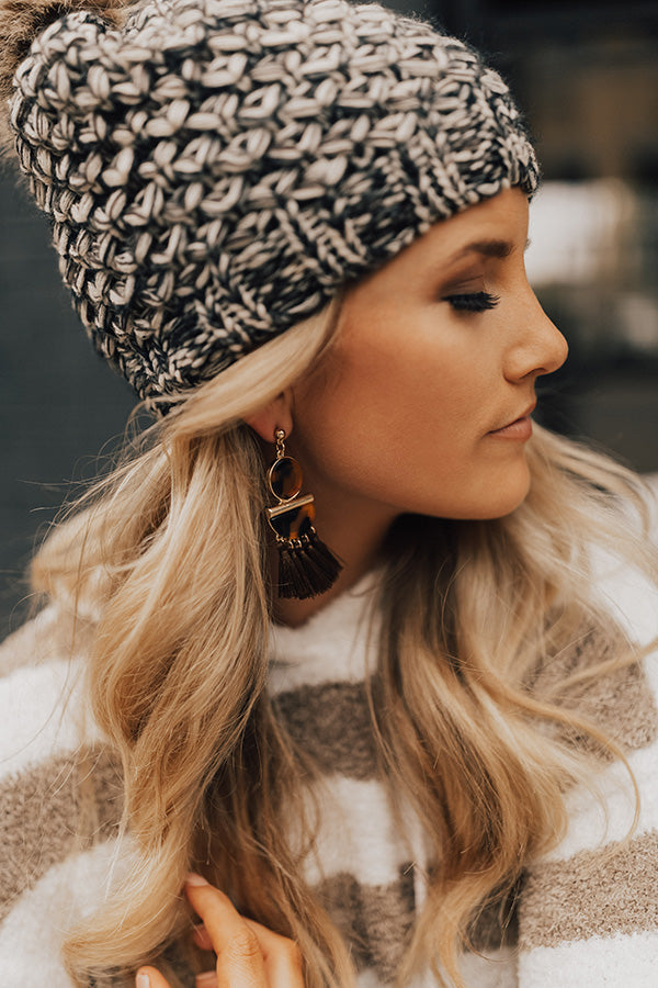 Manhattan Magic Tassel Earrings in Brown