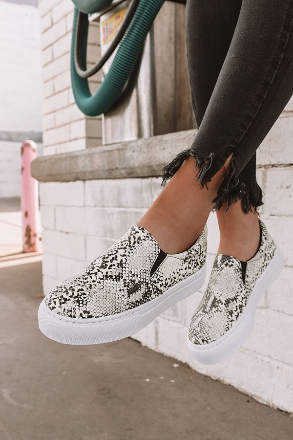 The Linden Snake Print Sneaker
