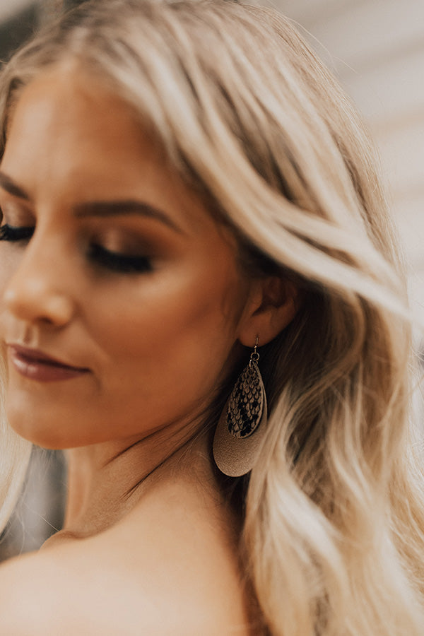 Cocktail Ready Earrings in Stone