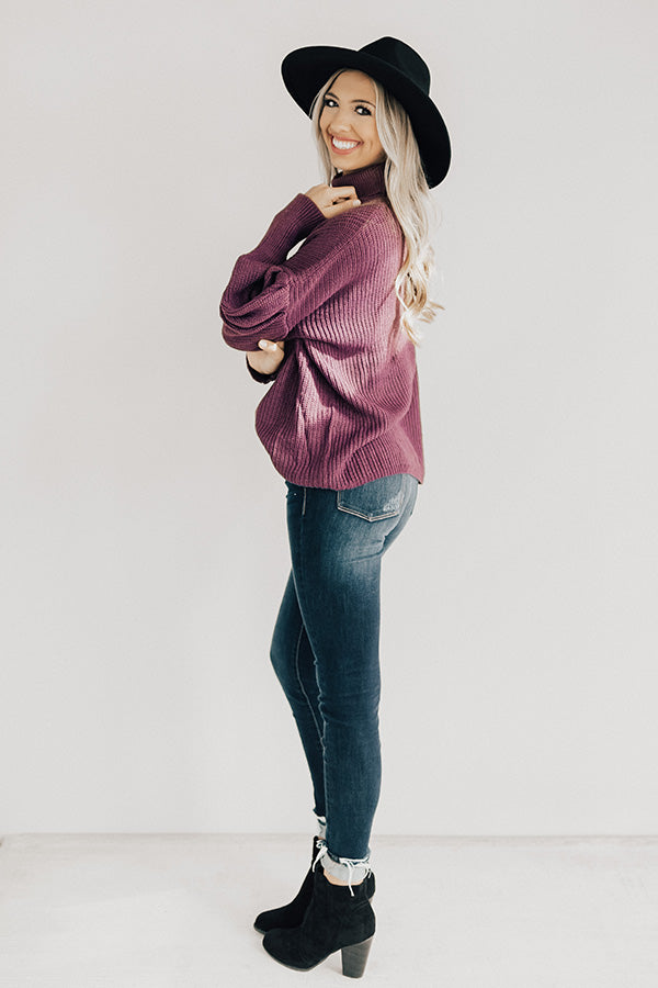 Colorado Campfire Knit Sweater In Purple Image - 1