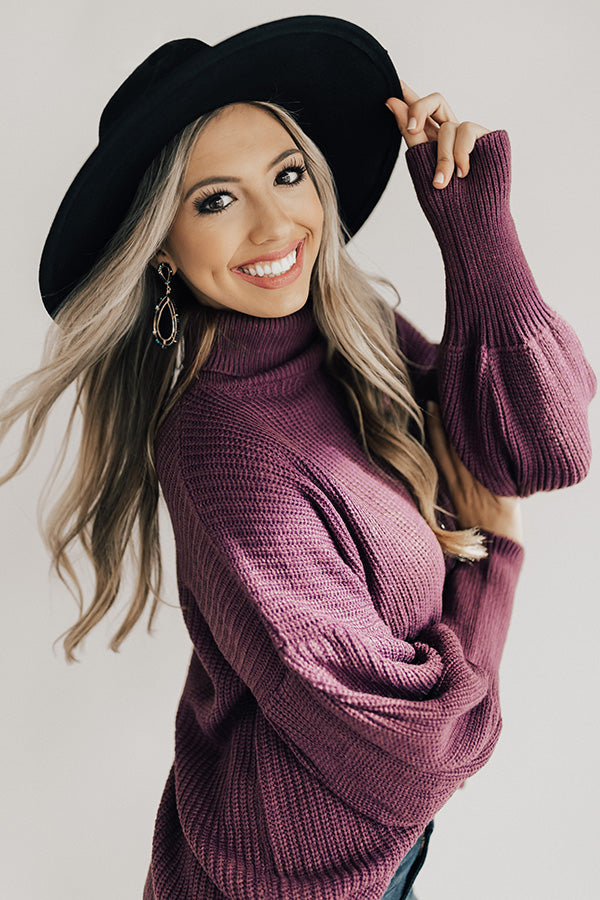 Colorado Campfire Knit Sweater In Purple Image - 1