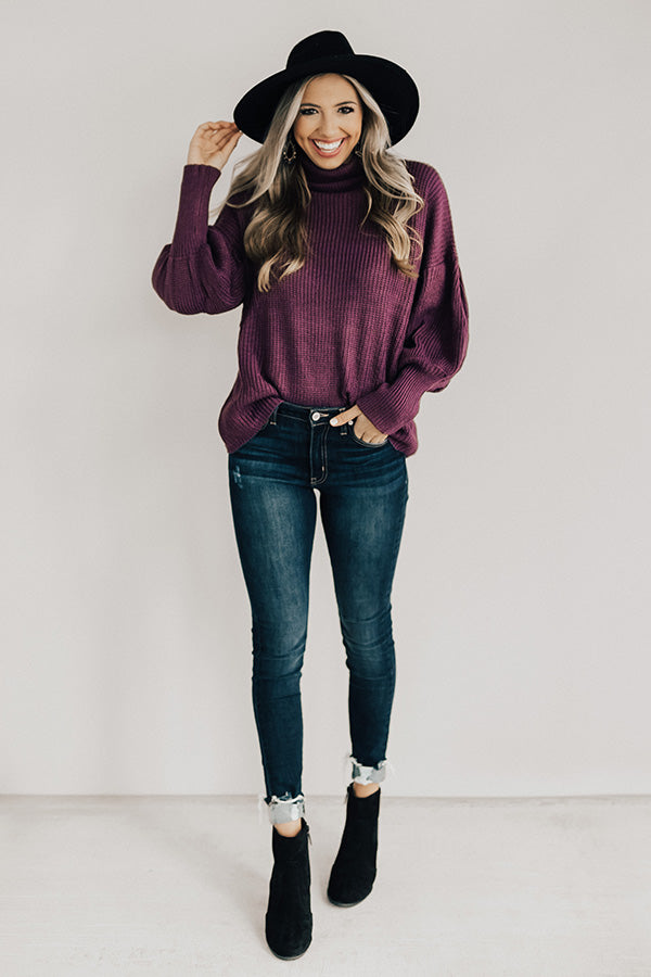 Colorado Campfire Knit Sweater In Purple Image - 1
