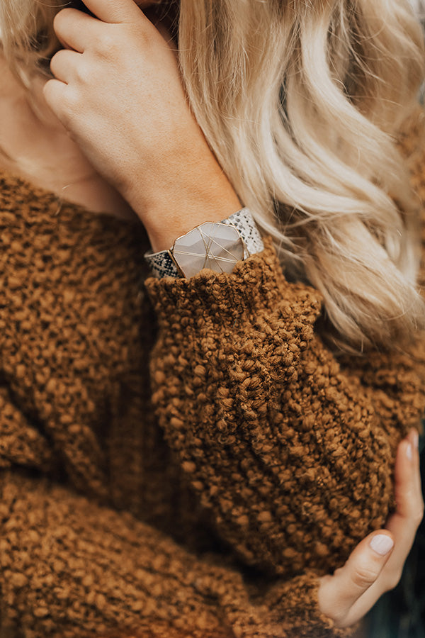 Shopping In The City Snake Print Magnetic Bracelet