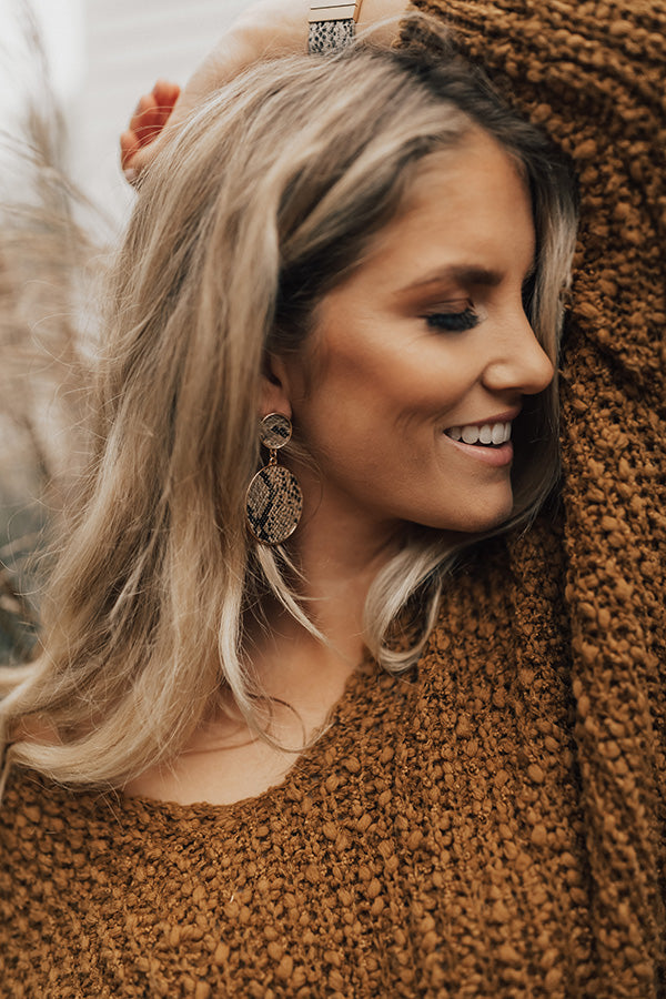 Spotlight Nights Snake Print Earrings