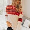 On Santa's Nice List Shift Sweater In Red Image - 1