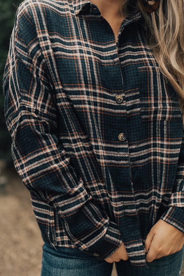 The Jet Set Type Plaid Button Up In Blue Image - 1