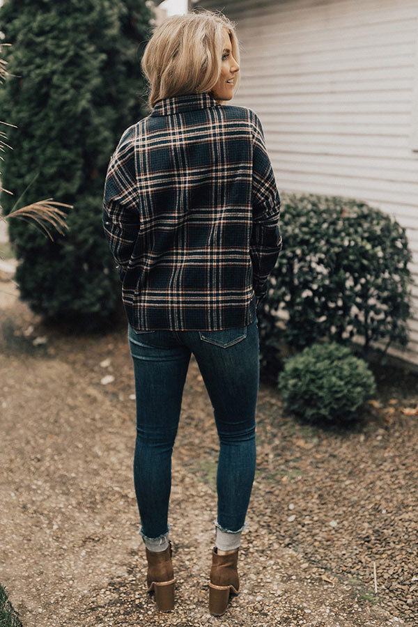 The Jet Set Type Plaid Button Up In Blue Image - 1
