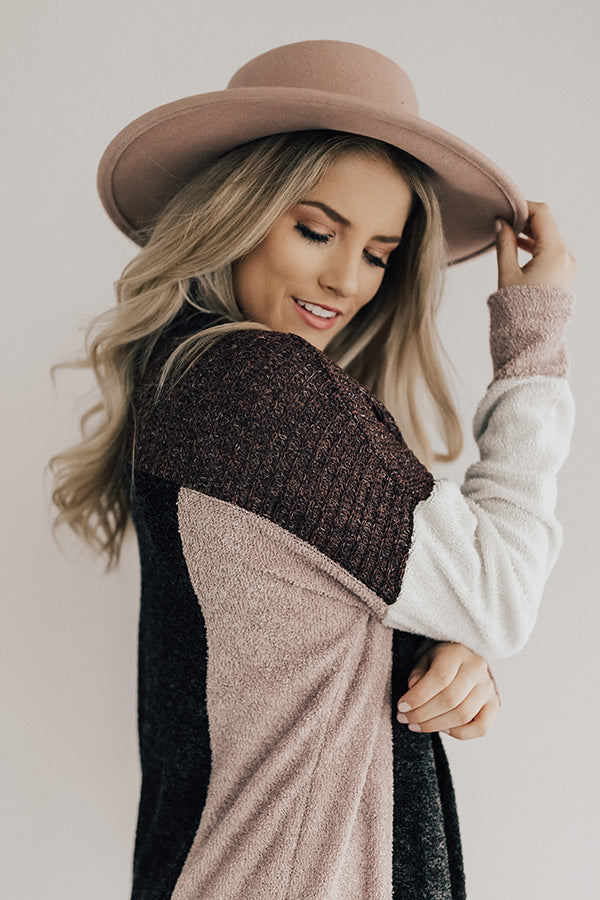 Cozy In The City Color Block Cardigan Image - 1