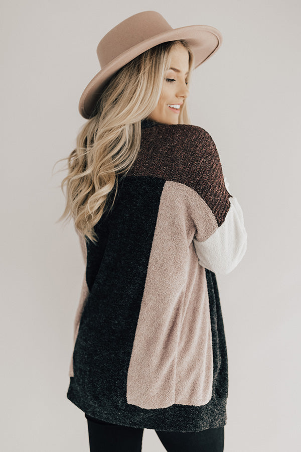 Cozy In The City Color Block Cardigan Image - 1