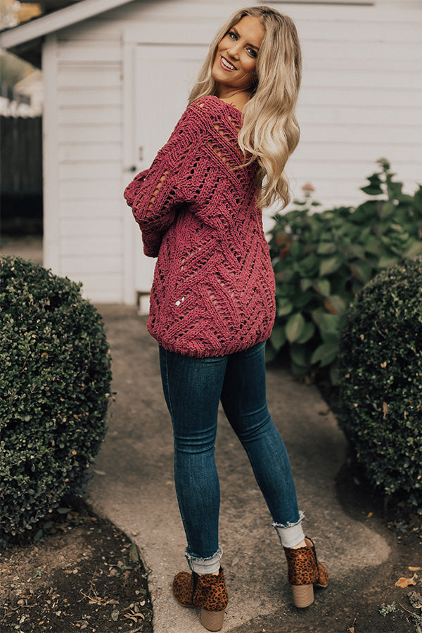 Season Of Style Tunic Sweater in Rose