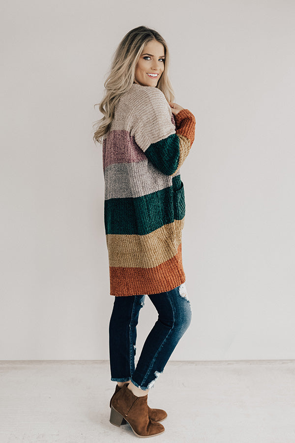 Making Magic Color Block Chenille Cardigan in Birch Image - 1