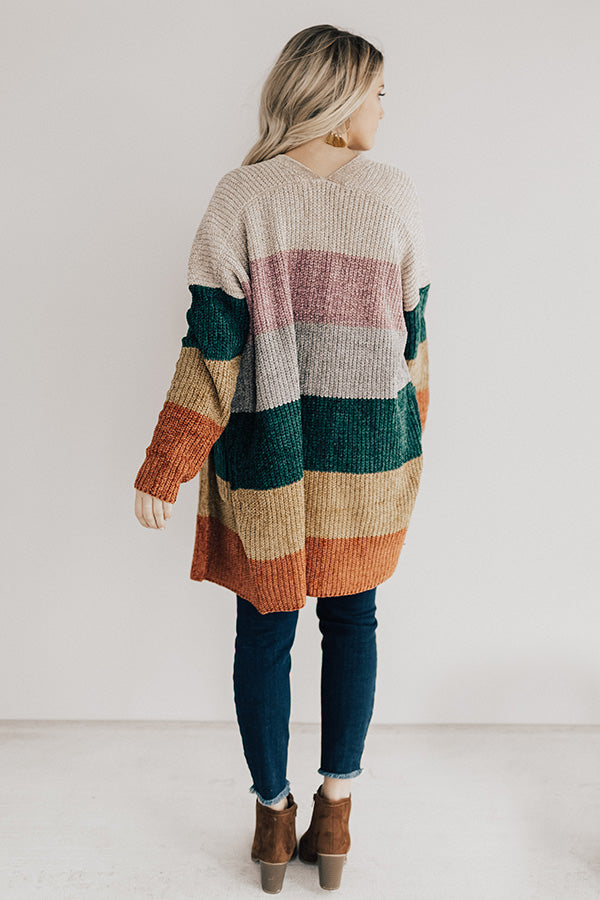 Making Magic Color Block Chenille Cardigan in Birch Image - 1