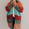 Making Magic Color Block Chenille Cardigan in Tangerine Curves Image - 1