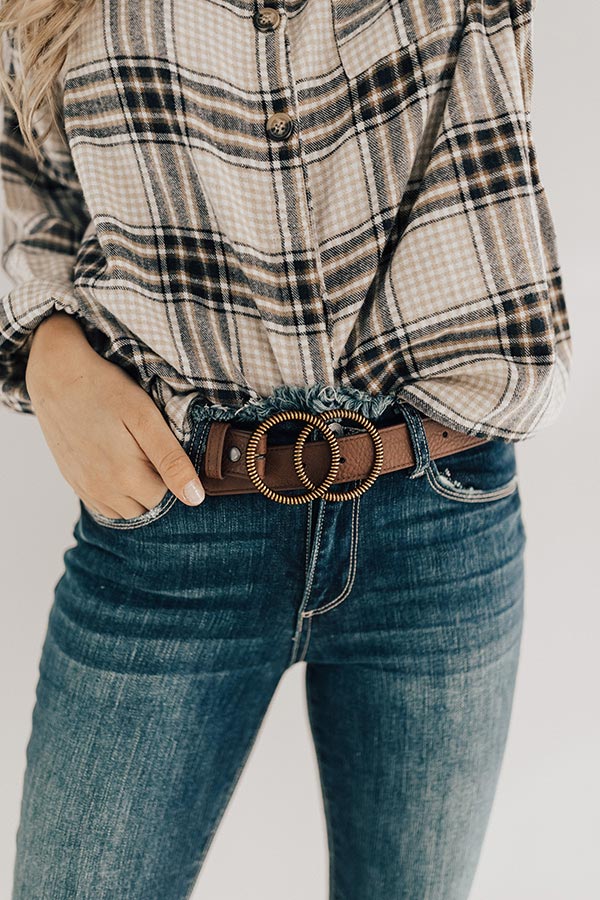 Chic For Sure Belt In Chestnut