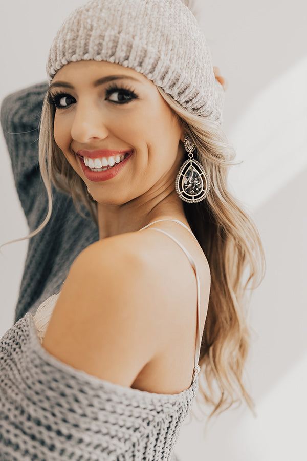 Vip Party Earrings In Lilac Grey