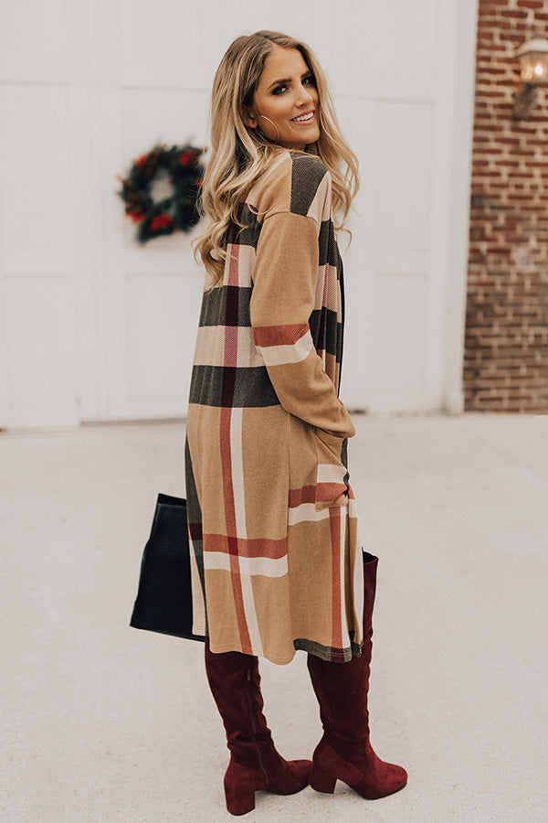 Checkmate Plaid Cardigan