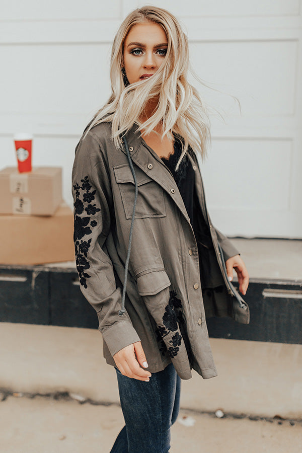 Keep It Chic Embroidered Lightweight Jacket