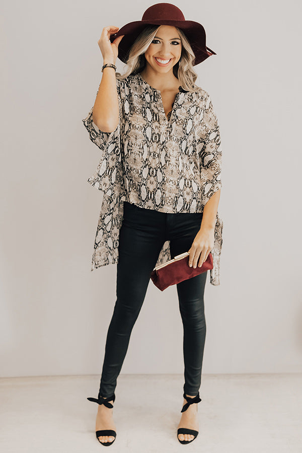 So Striking Snake Print Tunic