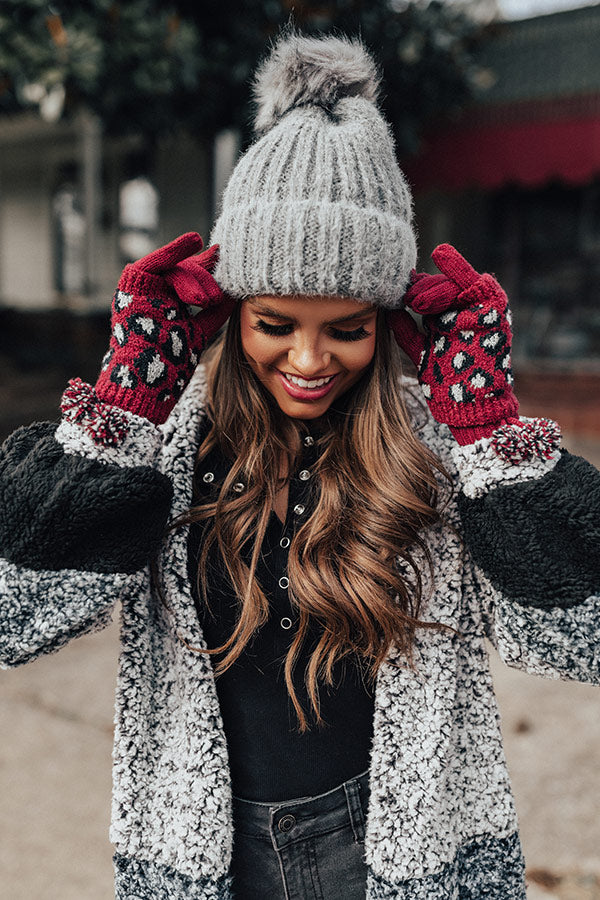 Wonderful Life Faux Fur Pom Beanie