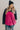 Arctic Chill Fleece Shift Pullover in Fuchsia Curves