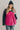 Arctic Chill Fleece Shift Pullover in Fuchsia Curves