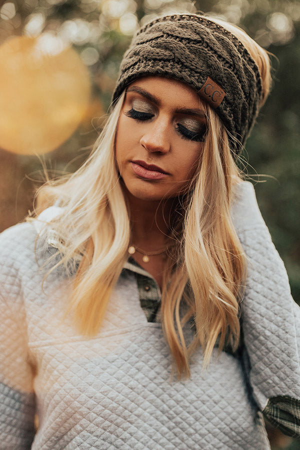 Blissful And Beautiful Headband In Army Green