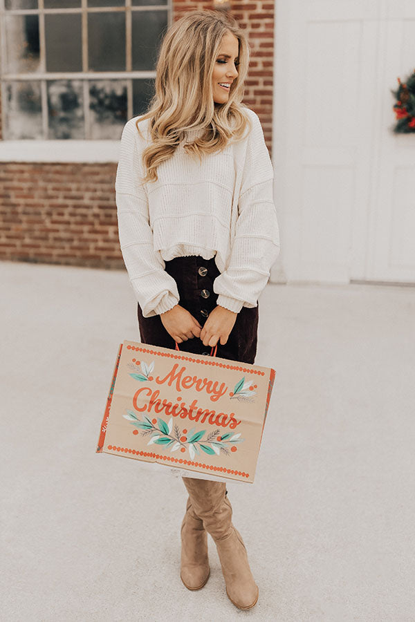 Sips And Snuggles Hoodie in Ivory